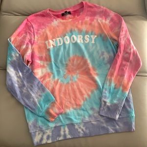 Tie-dye Sweatshirt “Indoorsy” size M